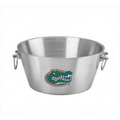 Collegiate Logo Brushed Chrome Mylar Beverage Tub - Florida